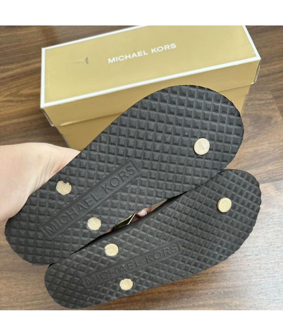 MICHAEL KORS Черные шлепанцы, фото 4