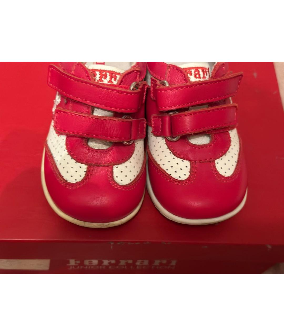 FERRARI KIDS Красные кожаные кеды, фото 2