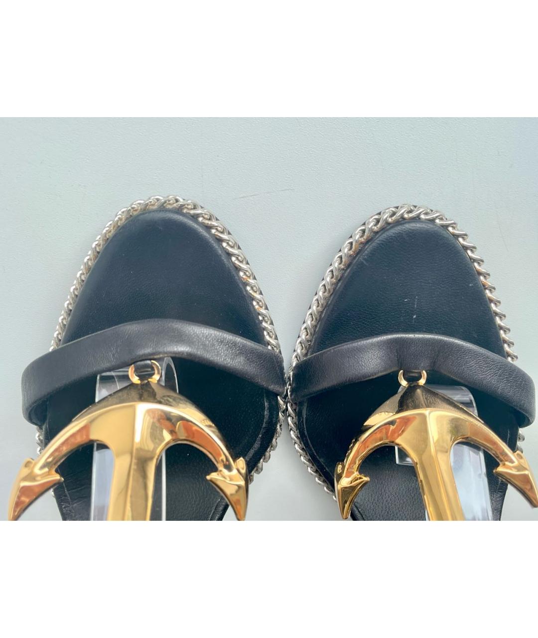 GIUSEPPE ZANOTTI DESIGN Черные текстильные босоножки, фото 8