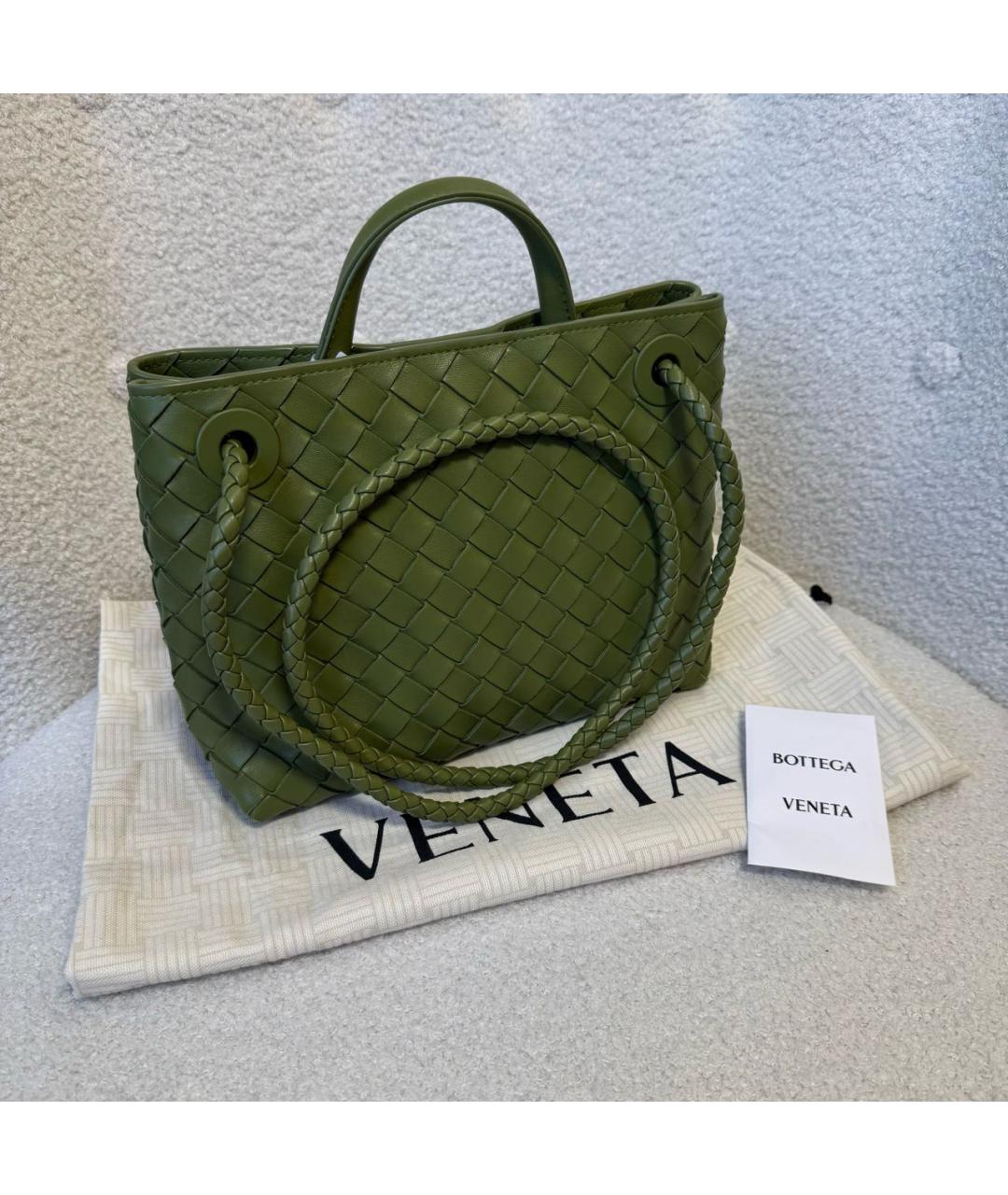 BOTTEGA VENETA Кожаная сумка с короткими ручками, фото 3
