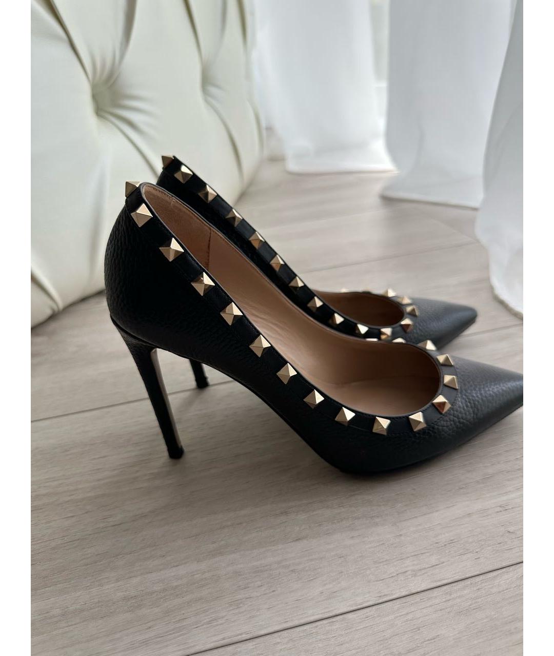 VALENTINO Черные кожаные туфли, фото 8