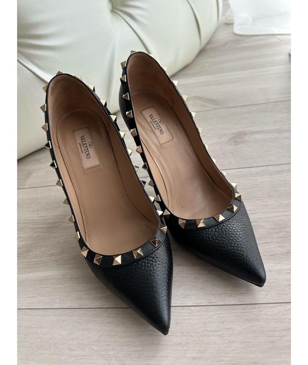VALENTINO Черные кожаные туфли, фото 3