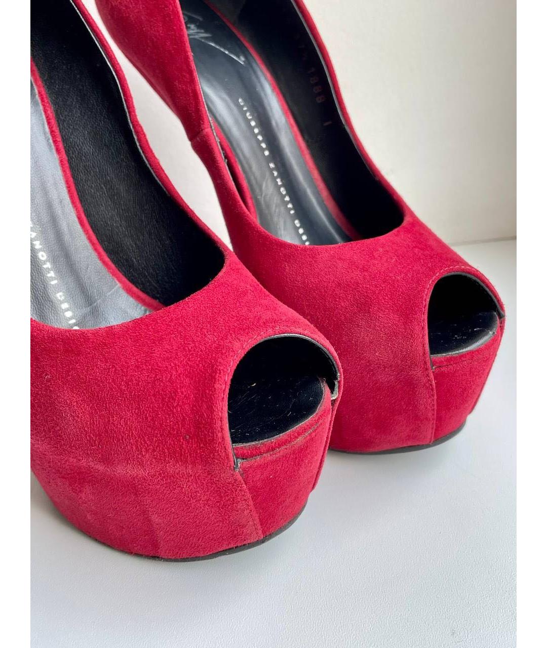 GIUSEPPE ZANOTTI DESIGN Бордовые замшевые туфли, фото 5