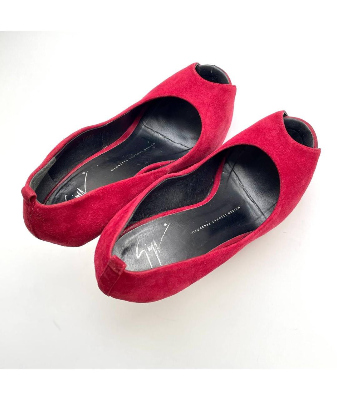 GIUSEPPE ZANOTTI DESIGN Бордовые замшевые туфли, фото 6