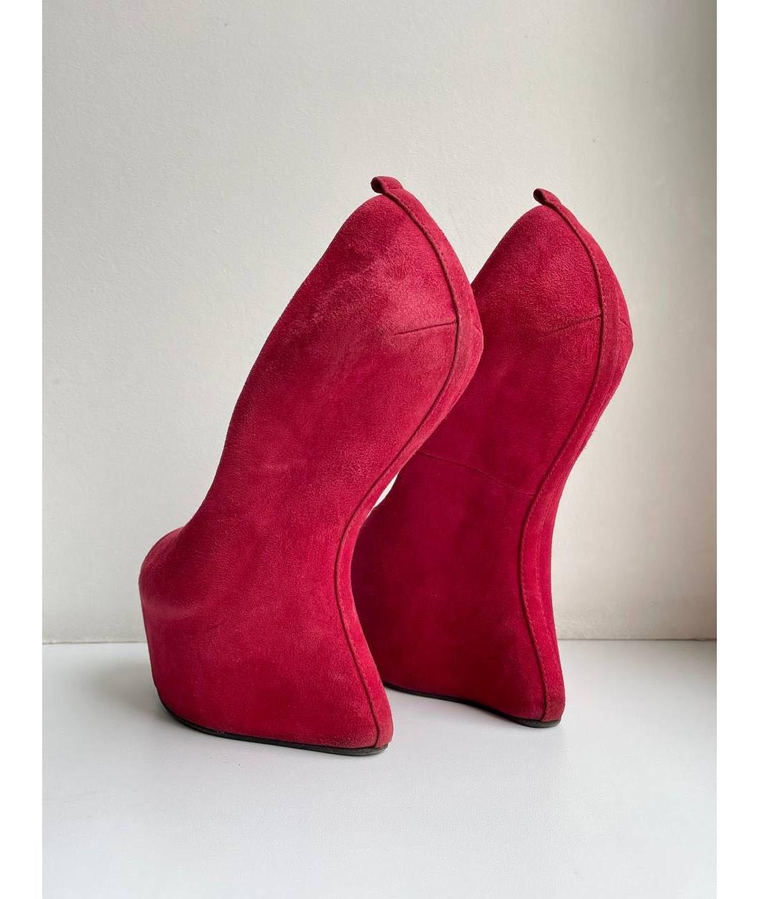 GIUSEPPE ZANOTTI DESIGN Бордовые замшевые туфли, фото 4
