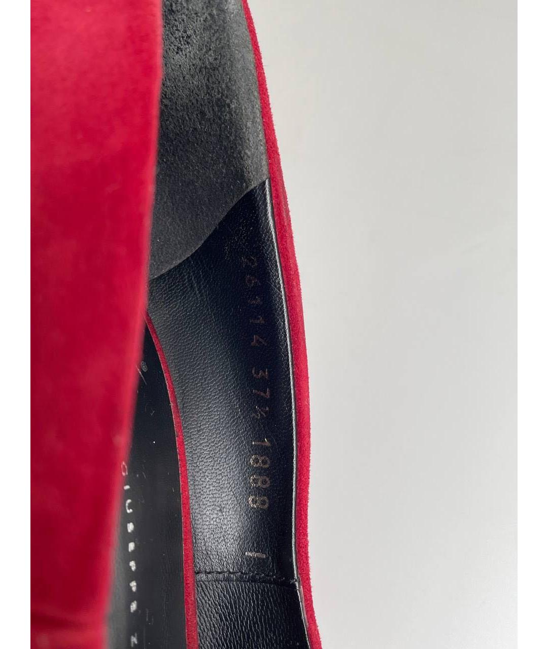 GIUSEPPE ZANOTTI DESIGN Бордовые замшевые туфли, фото 7