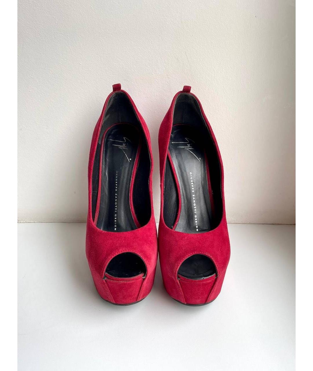 GIUSEPPE ZANOTTI DESIGN Бордовые замшевые туфли, фото 2