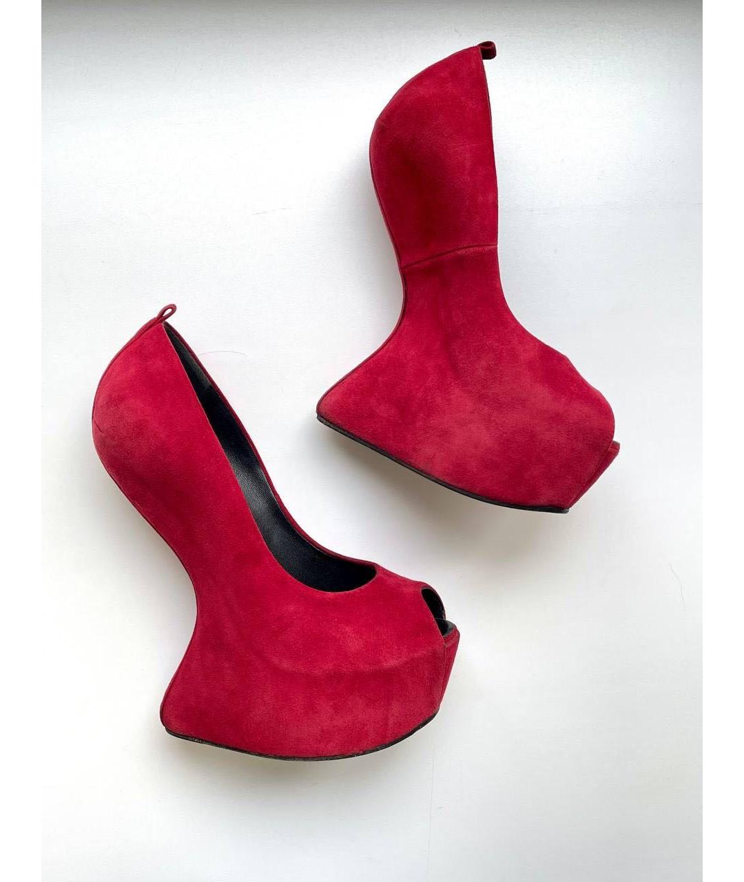 GIUSEPPE ZANOTTI DESIGN Бордовые замшевые туфли, фото 8