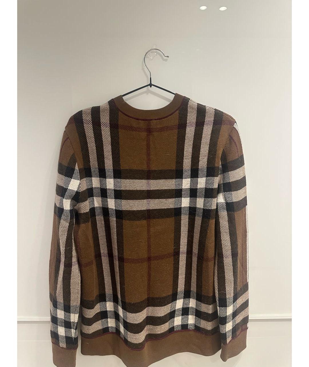 BURBERRY Коричневый шерстяной джемпер / свитер, фото 2