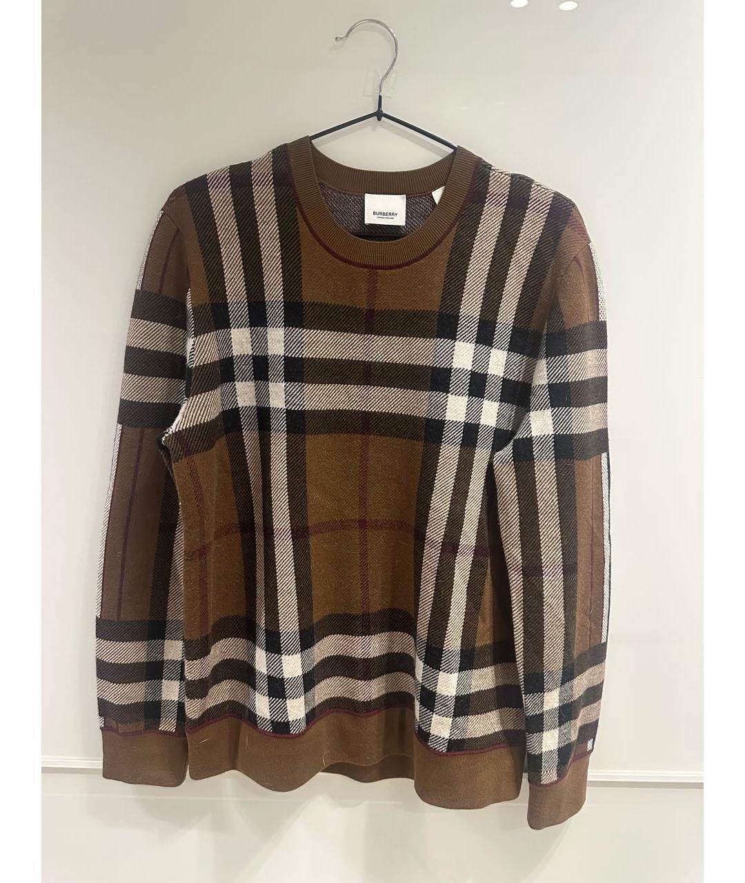 BURBERRY Коричневый шерстяной джемпер / свитер, фото 5