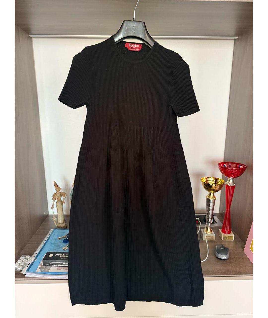 MAX MARA STUDIO Черное повседневное платье, фото 6