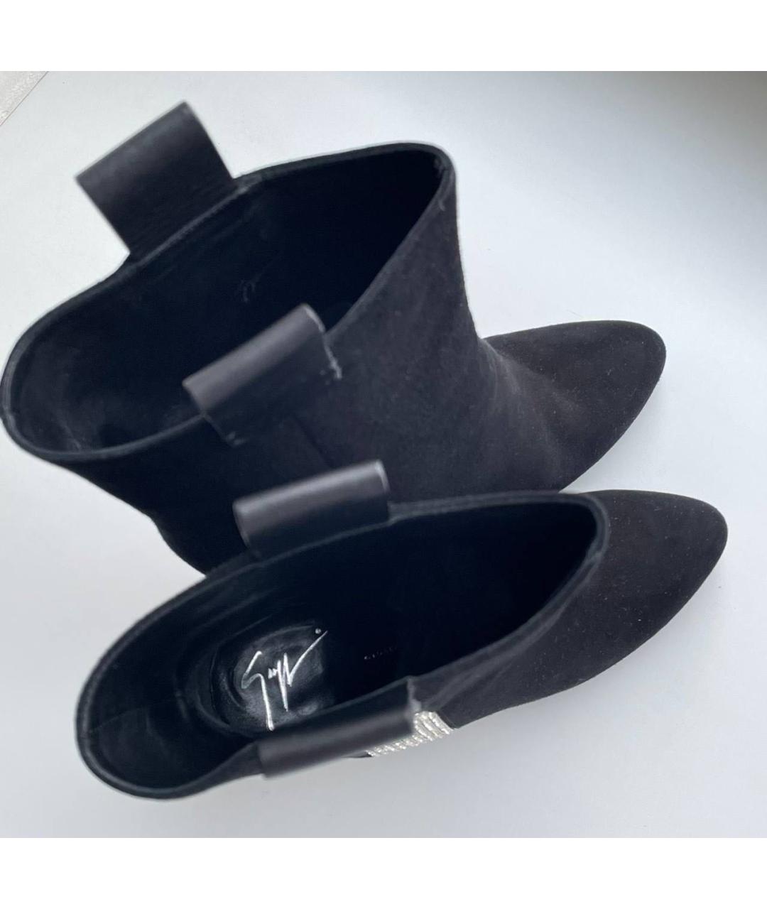 GIUSEPPE ZANOTTI DESIGN Черные замшевые ботильоны, фото 5