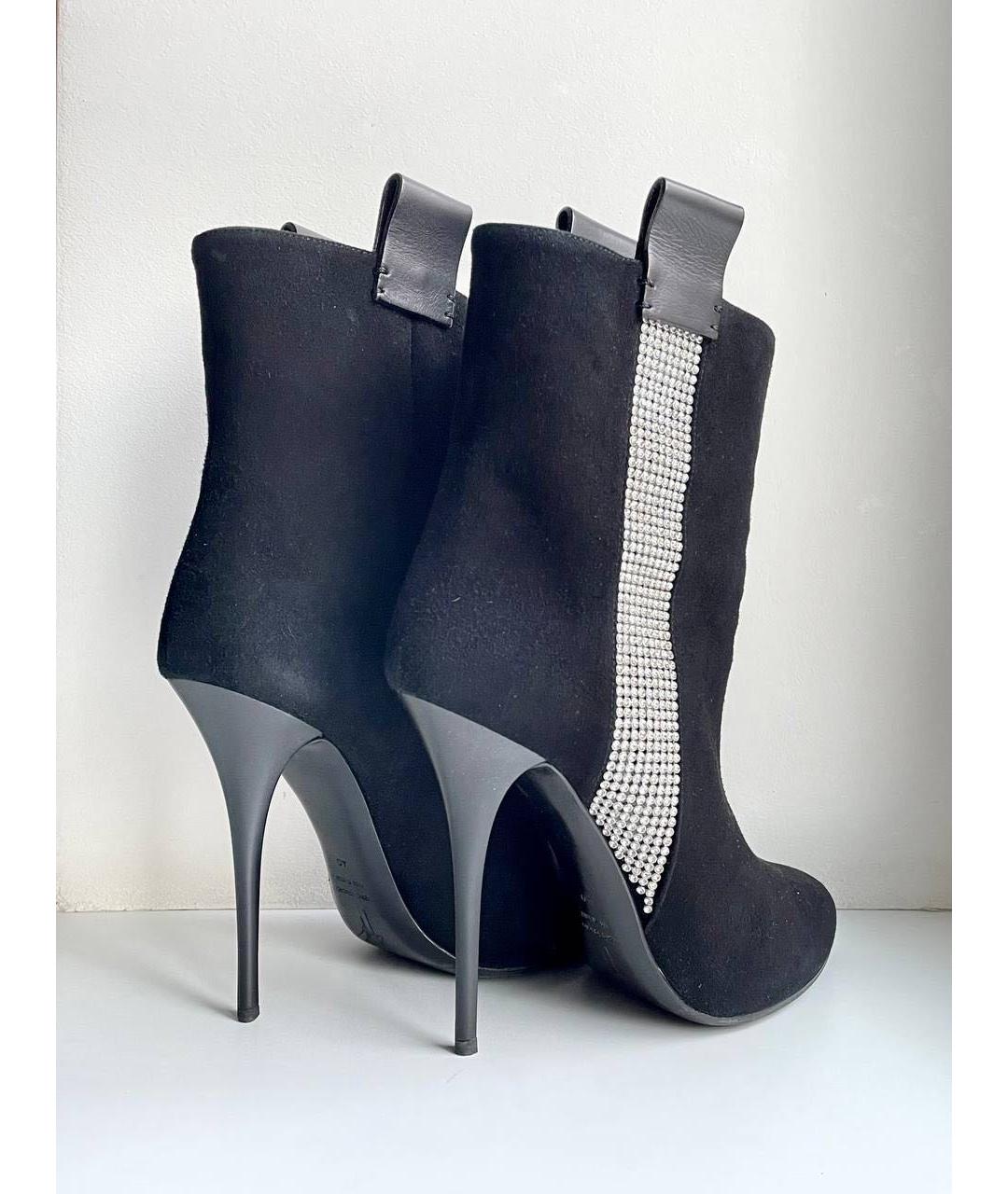 GIUSEPPE ZANOTTI DESIGN Черные замшевые ботильоны, фото 4