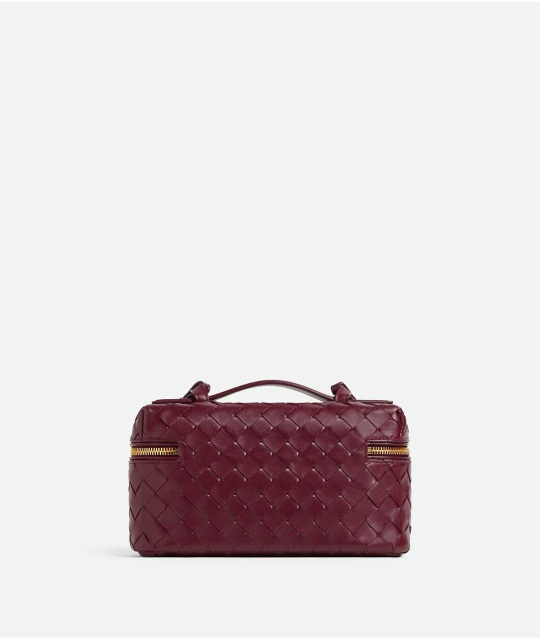 BOTTEGA VENETA Бордовая кожаная сумка через плечо, фото 3