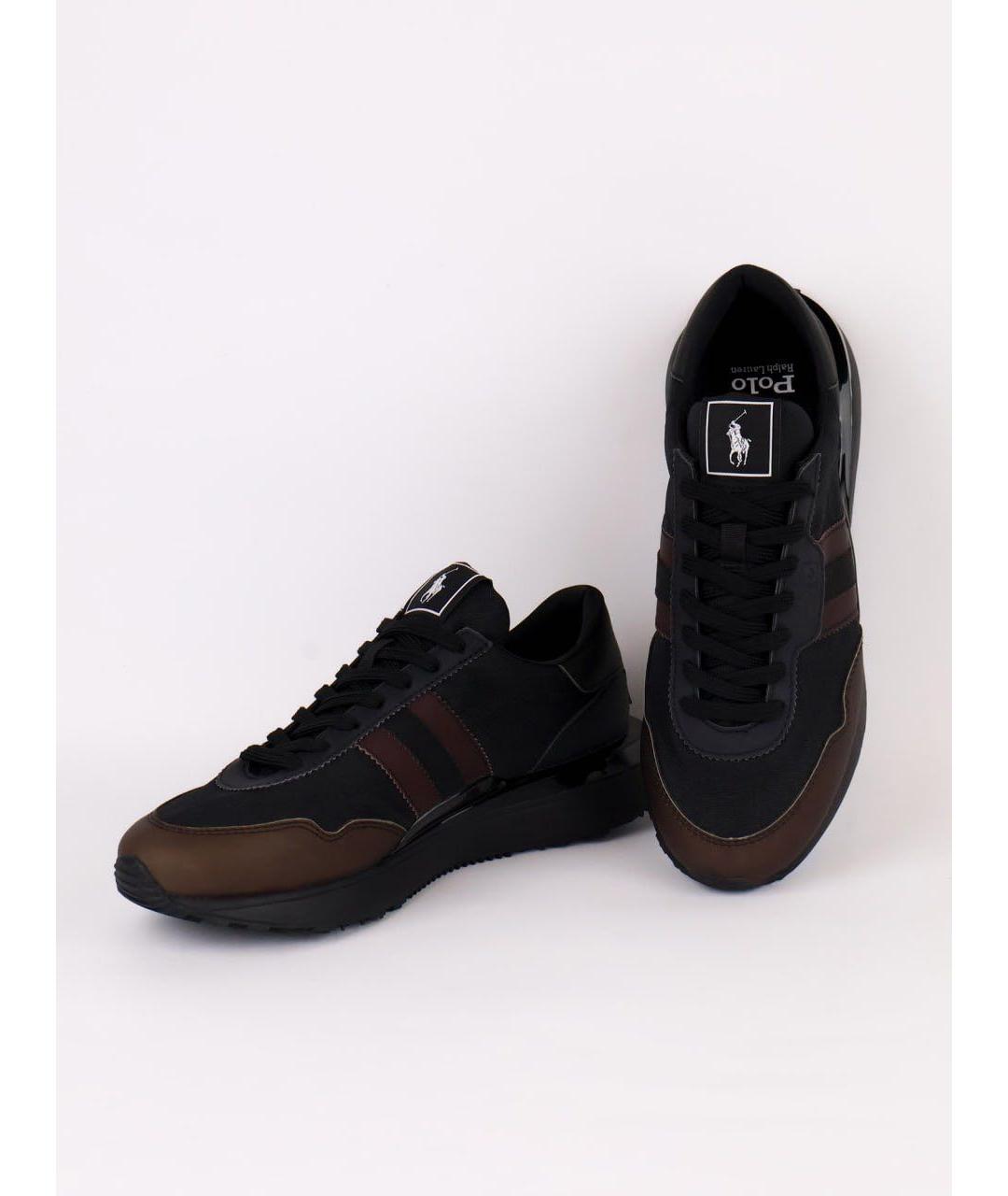 POLO RALPH LAUREN Черные текстильные низкие кроссовки / кеды, фото 4