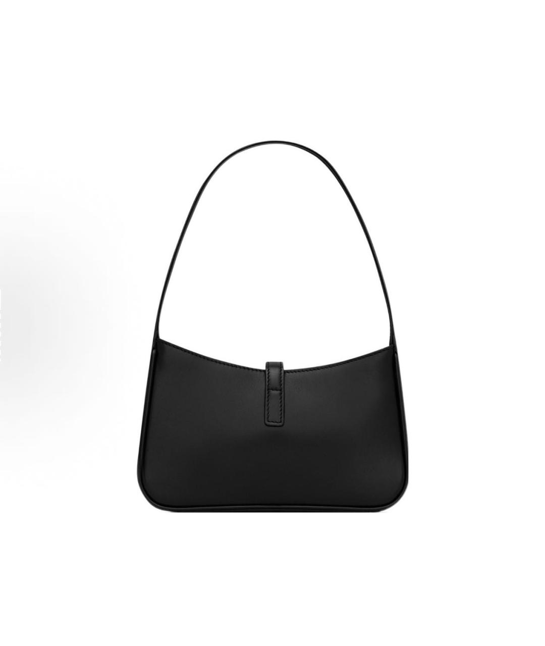 SAINT LAURENT Черная кожаная сумка с короткими ручками, фото 2