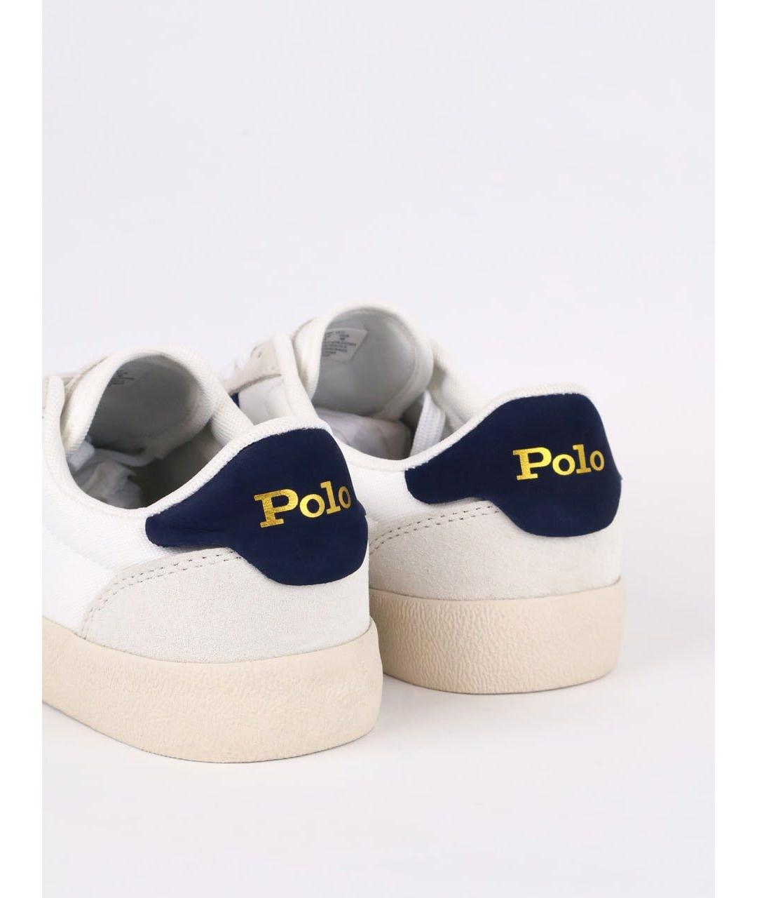 POLO RALPH LAUREN Белые кеды из искусственной кожи, фото 5
