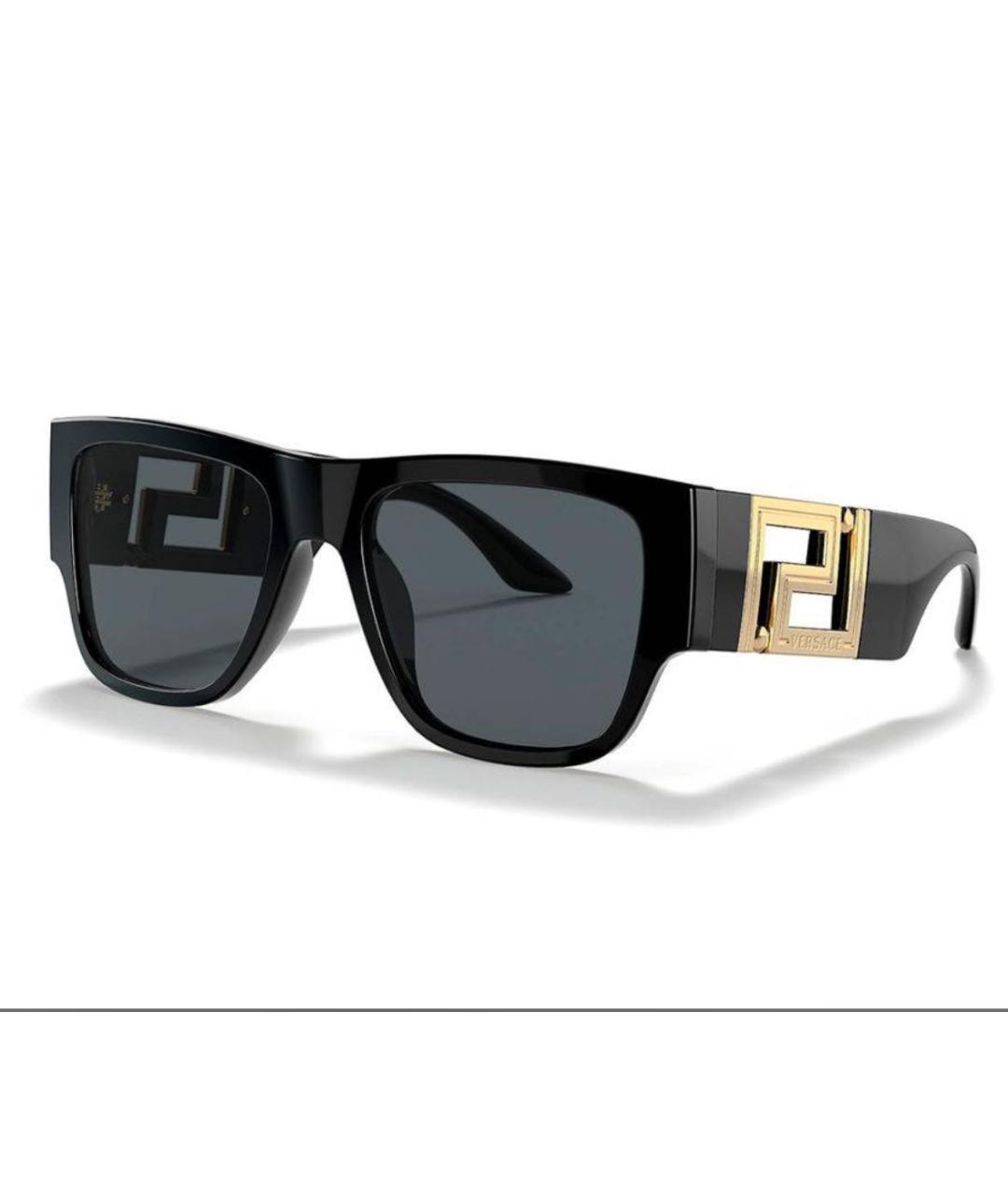 VERSACE Черные пластиковые солнцезащитные очки, фото 5