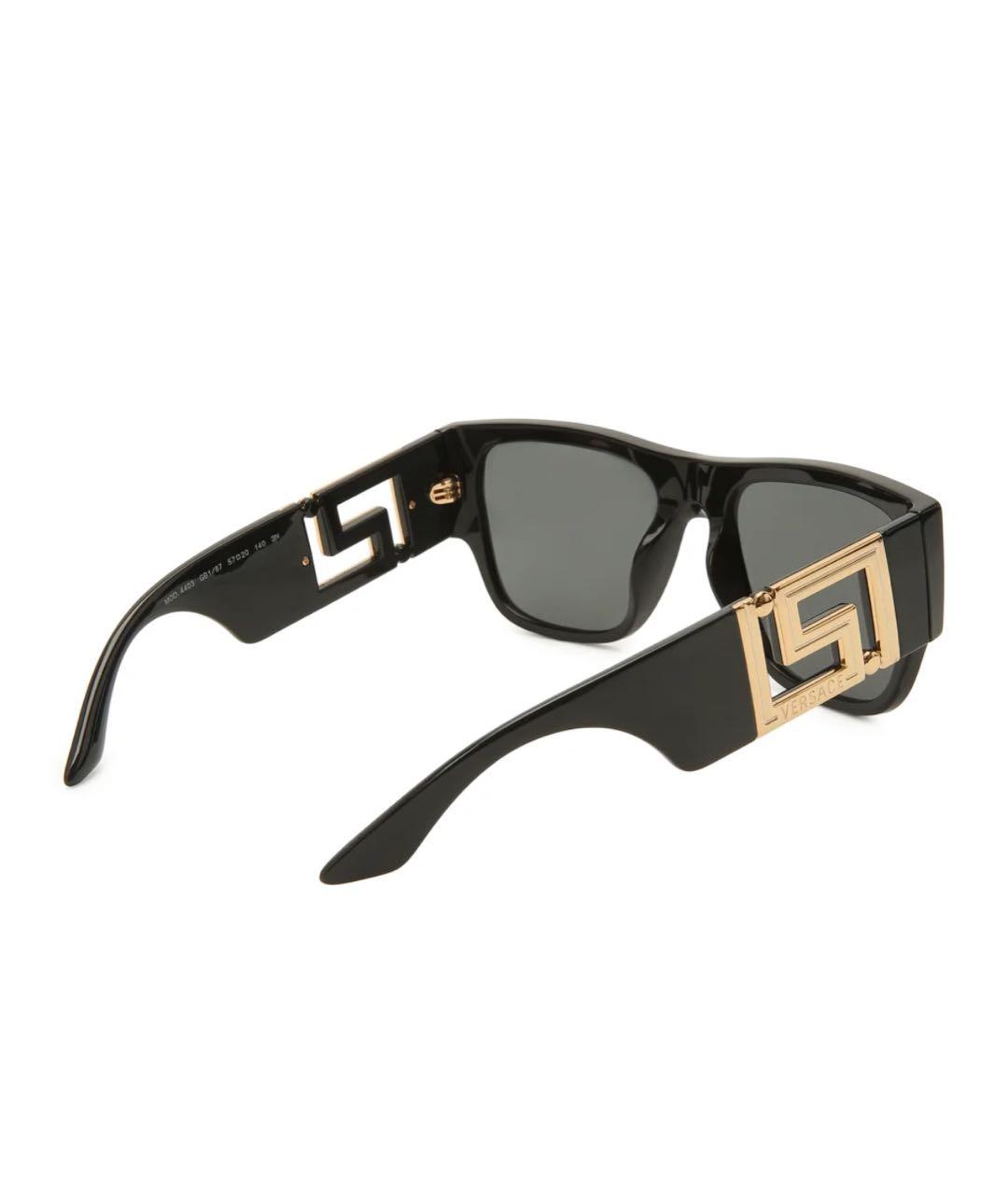 VERSACE Черные пластиковые солнцезащитные очки, фото 2