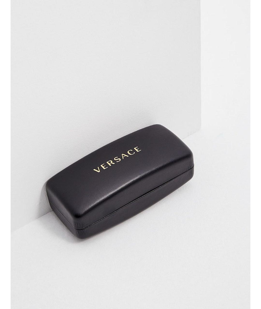 VERSACE Черные пластиковые солнцезащитные очки, фото 4