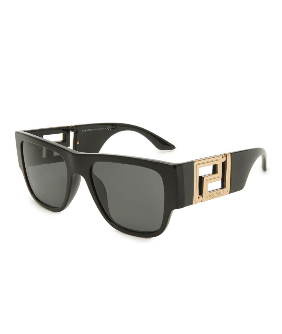 VERSACE Черные пластиковые солнцезащитные очки, фото 3
