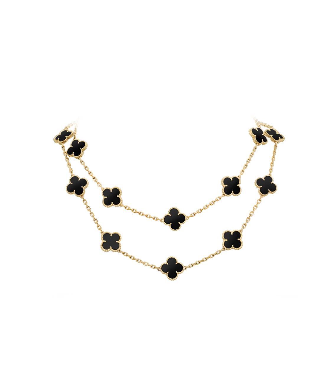 VAN CLEEF & ARPELS Черное колье из желтого золота, фото 1