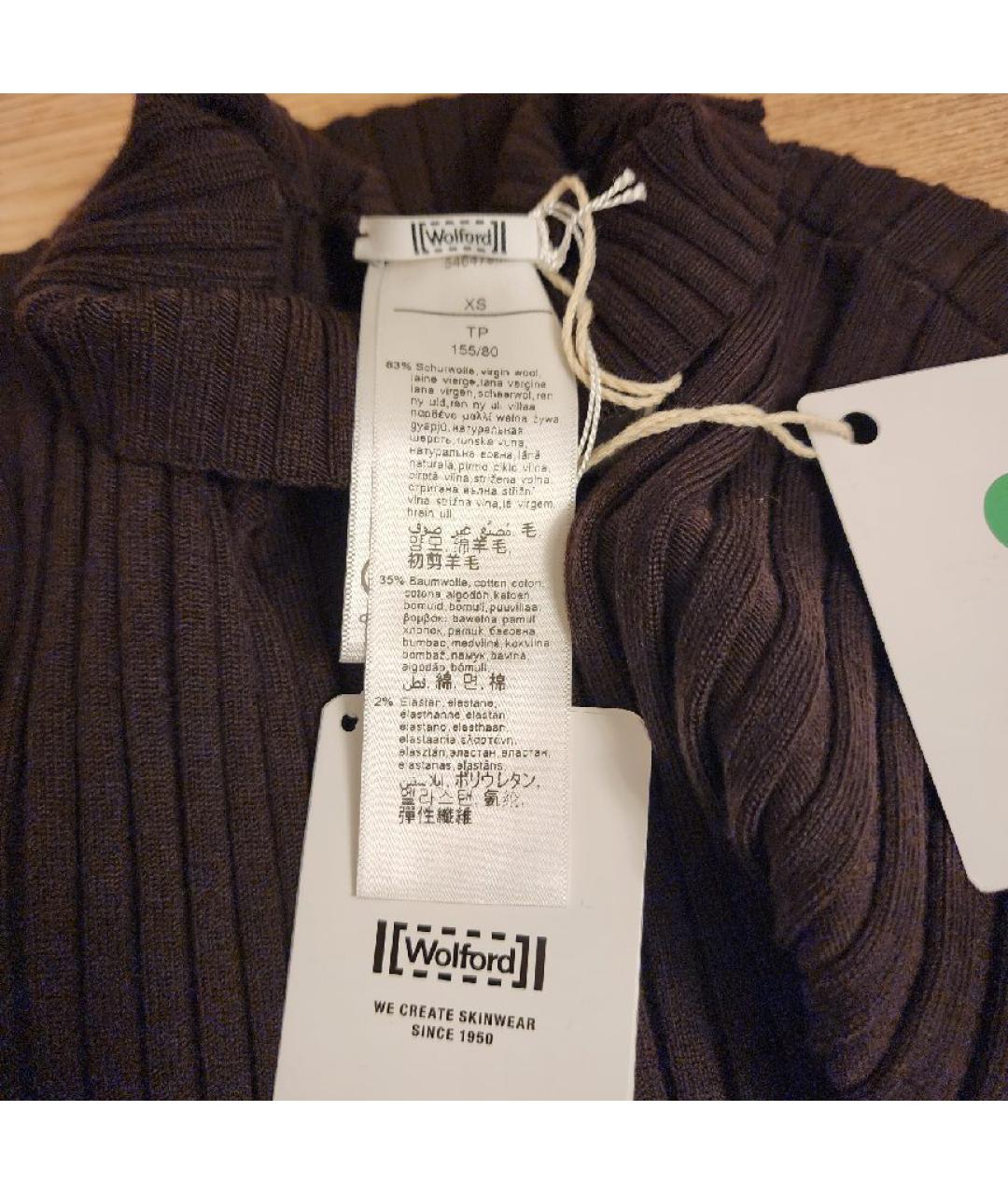 WOLFORD Коричневый шерстяной джемпер / свитер, фото 3