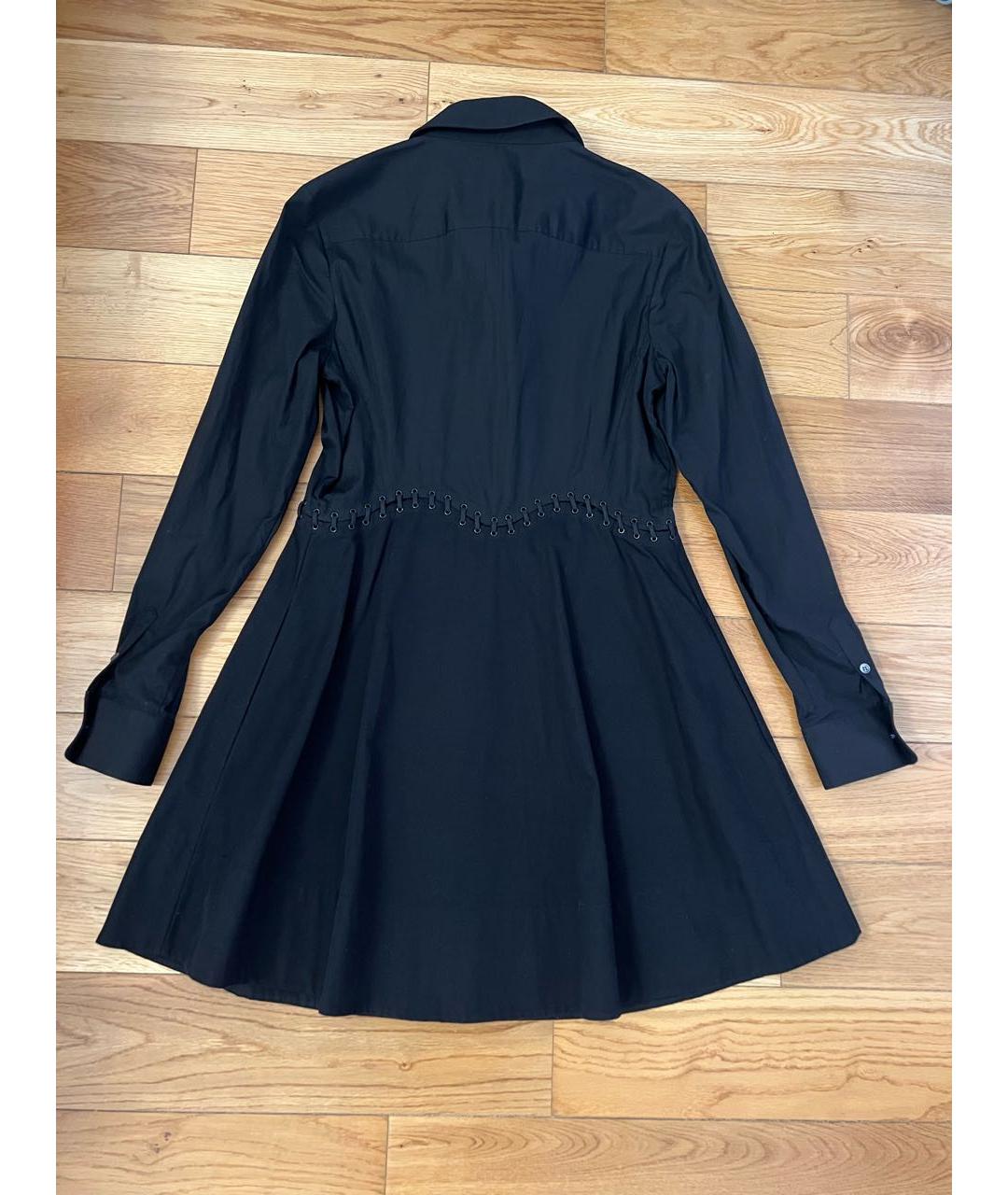 ALEXANDER WANG Черное хлопковое повседневное платье, фото 2
