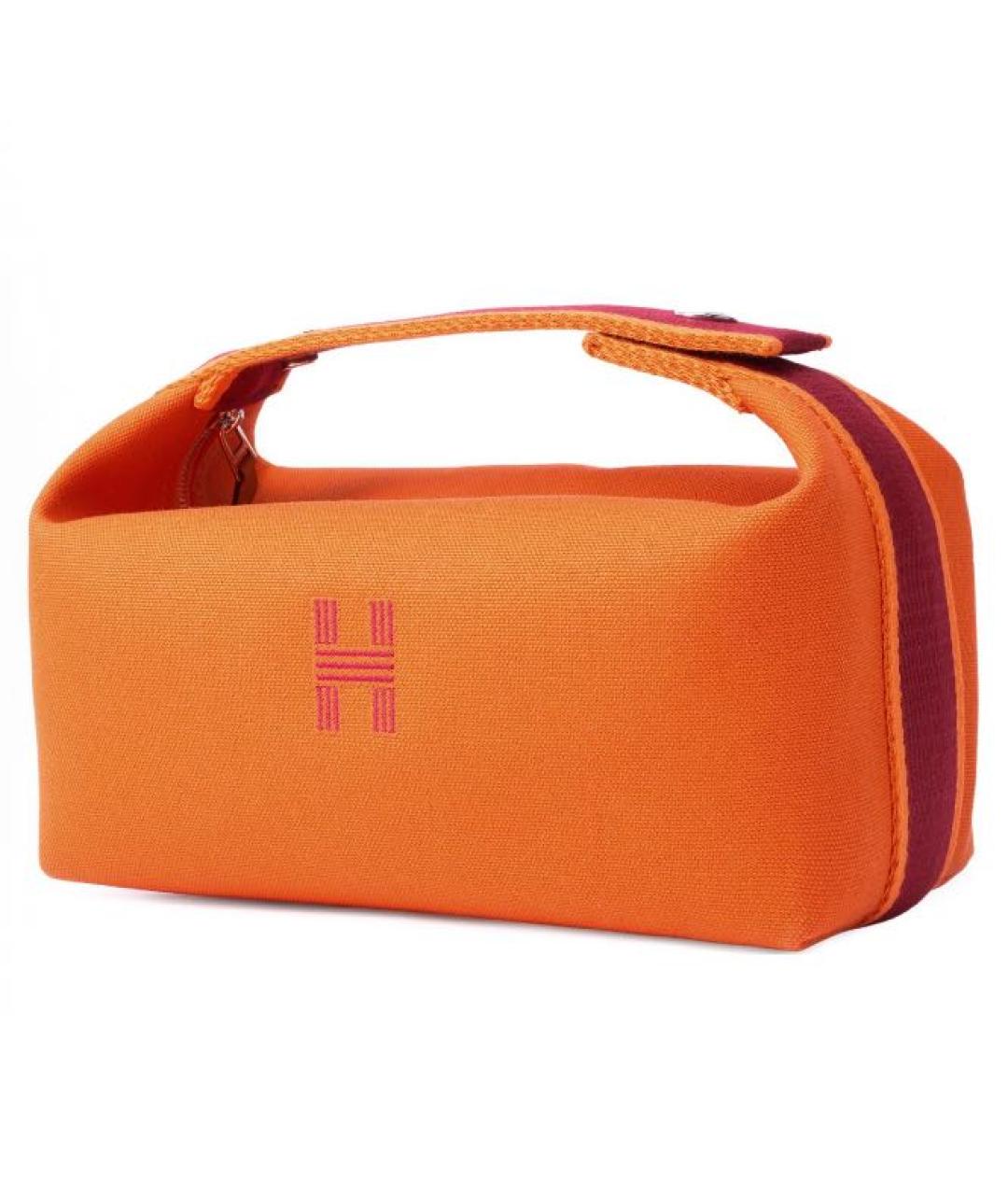 HERMES Оранжевая косметичка, фото 2