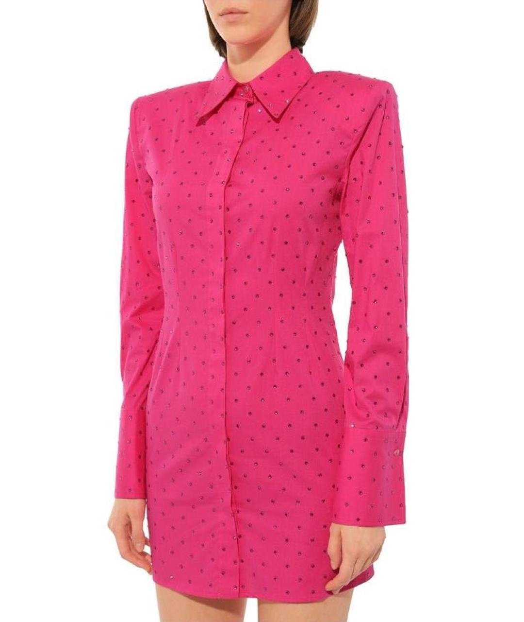 GIUSEPPE DI MORABITO Фуксия хлопковое коктейльное платье, фото 6