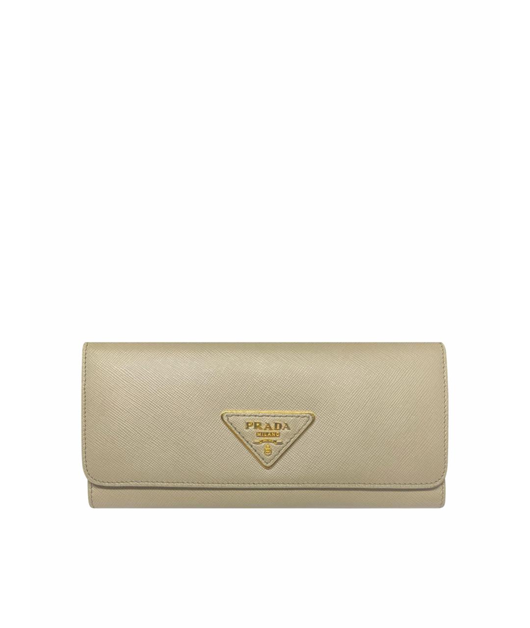 PRADA Серый кожаный кошелек, фото 1