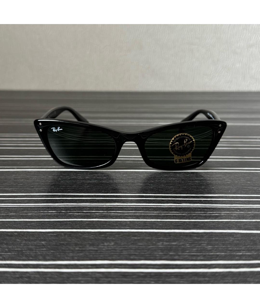 RAY BAN Черные пластиковые солнцезащитные очки, фото 5