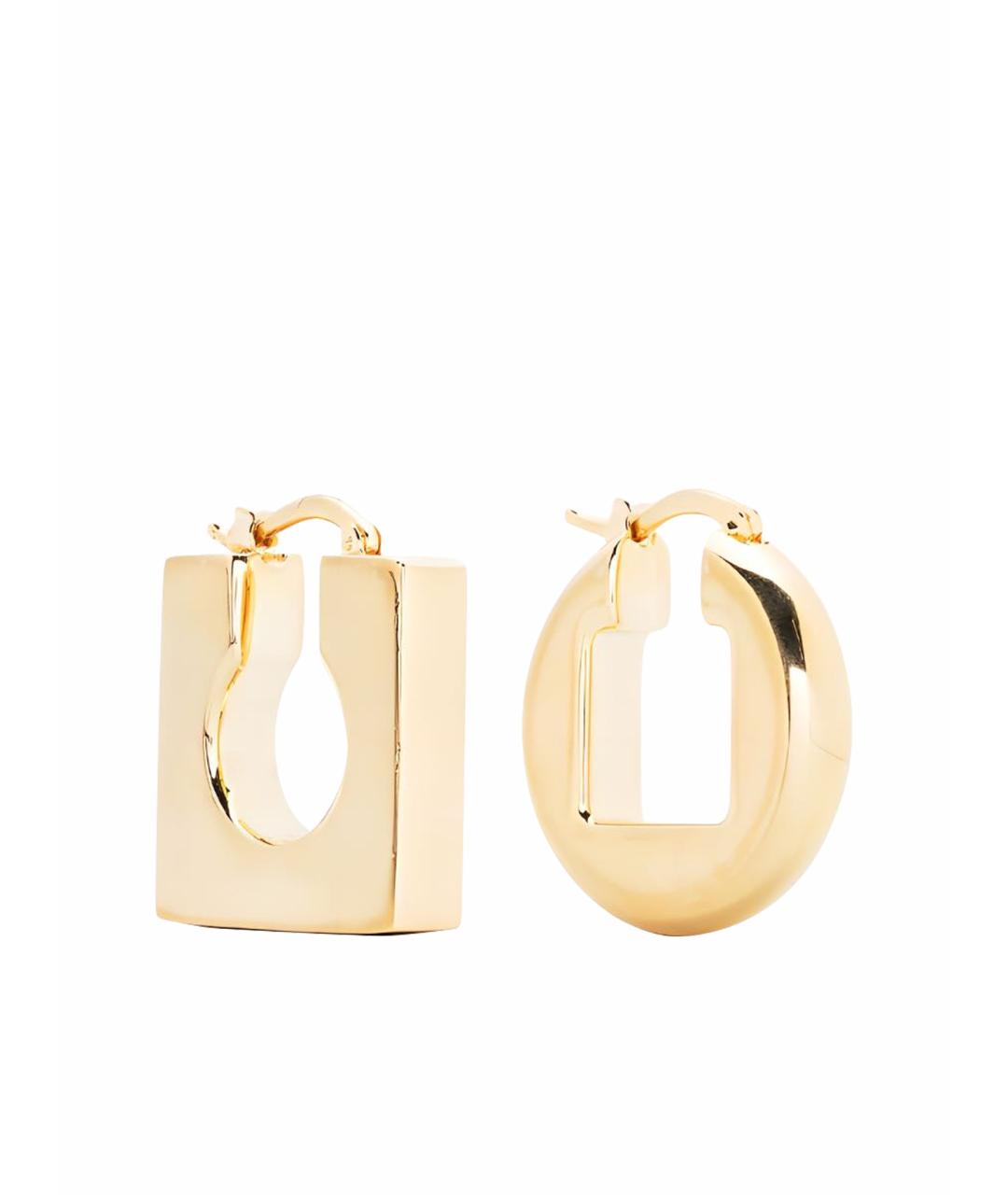 JACQUEMUS Золотые позолоченные серьги, фото 1