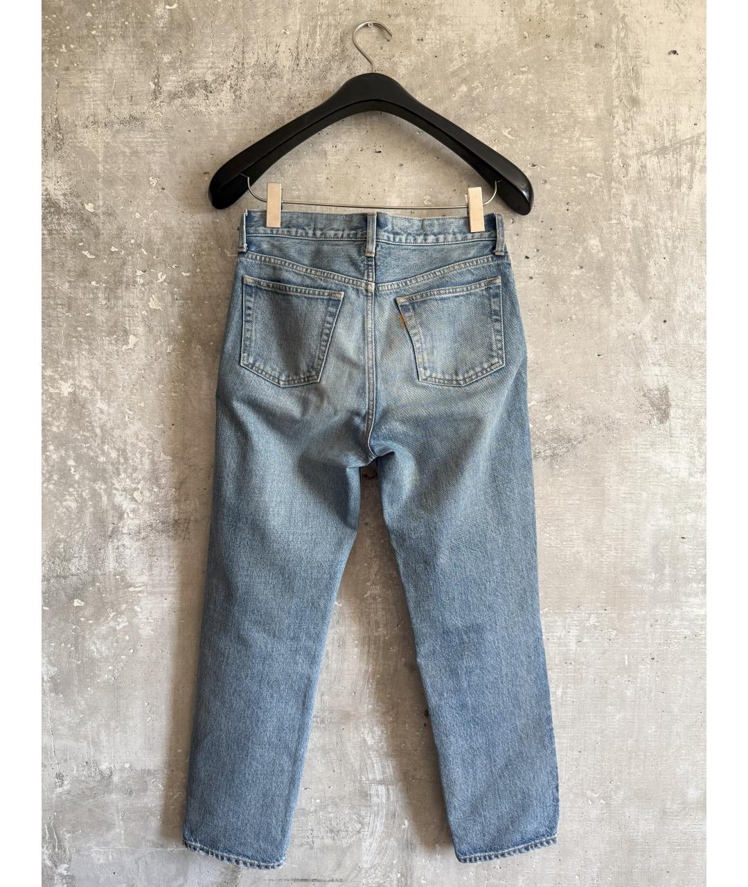 SAINT LAURENT Голубые хлопковые джинсы слим, фото 2
