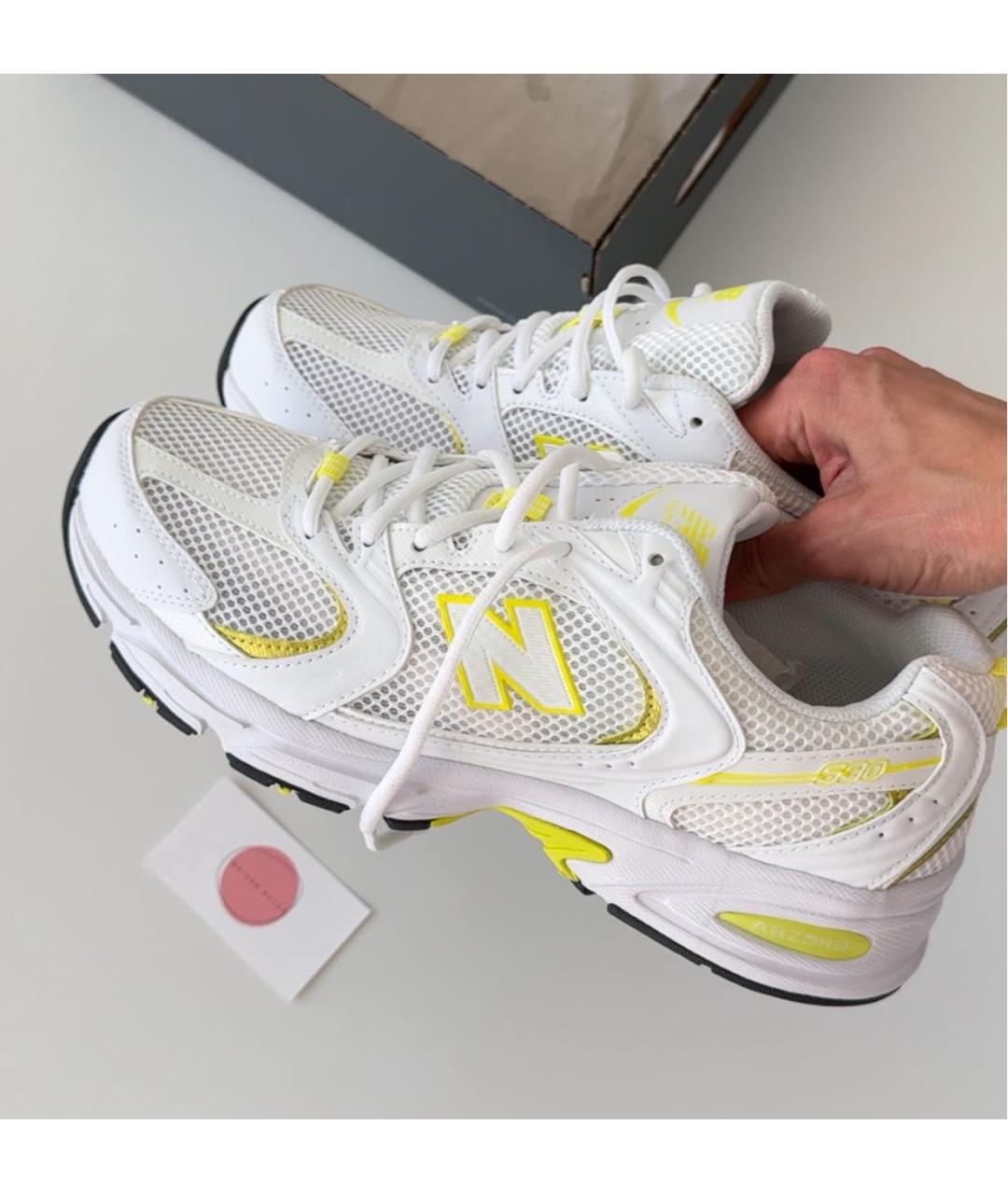 NEW BALANCE Белые текстильные низкие кроссовки / кеды, фото 5