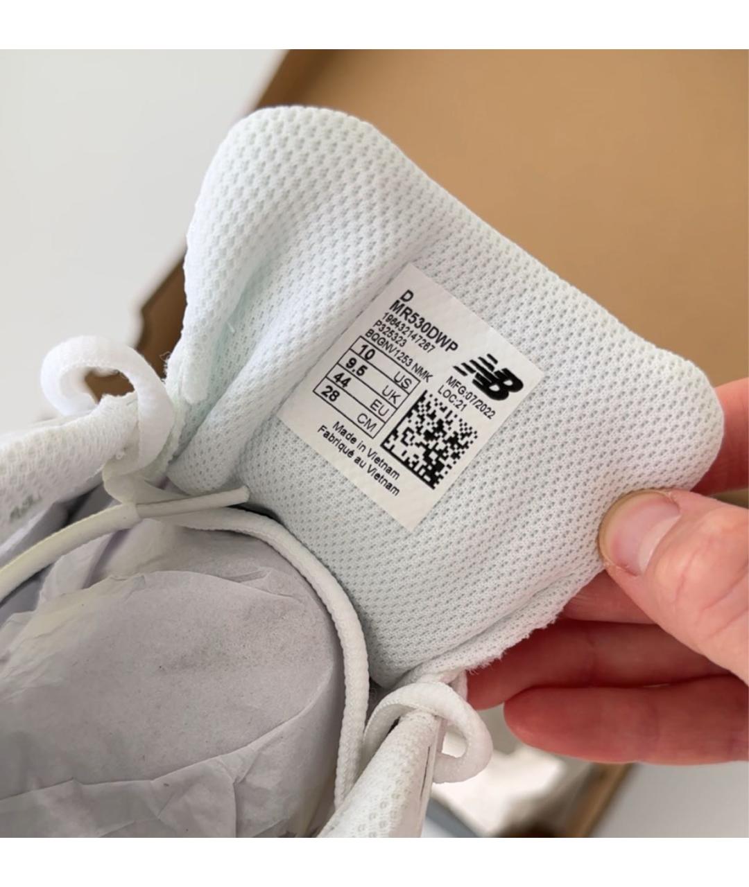 NEW BALANCE Белые текстильные низкие кроссовки / кеды, фото 6