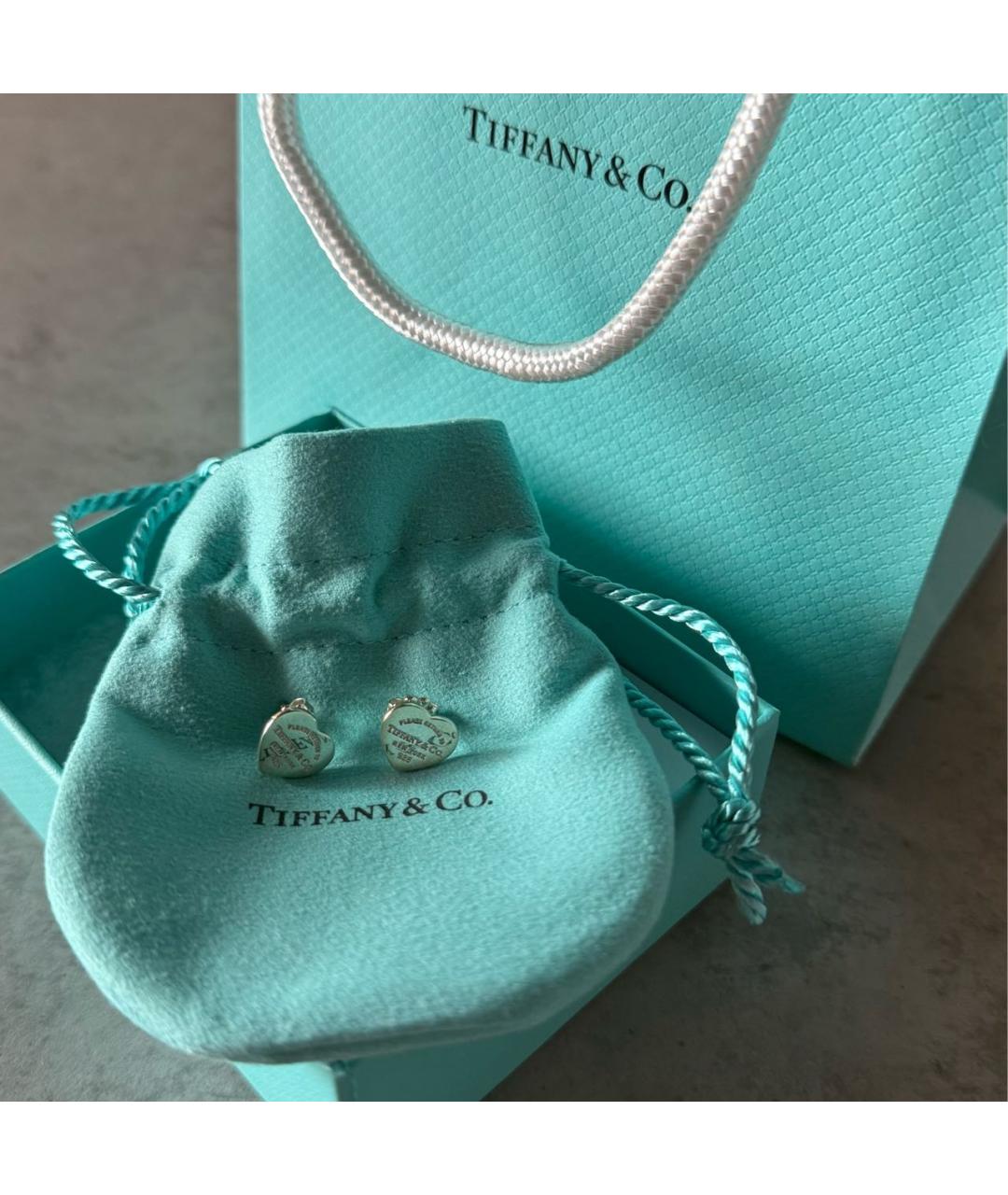 TIFFANY&CO Серебряные серебряные серьги, фото 2