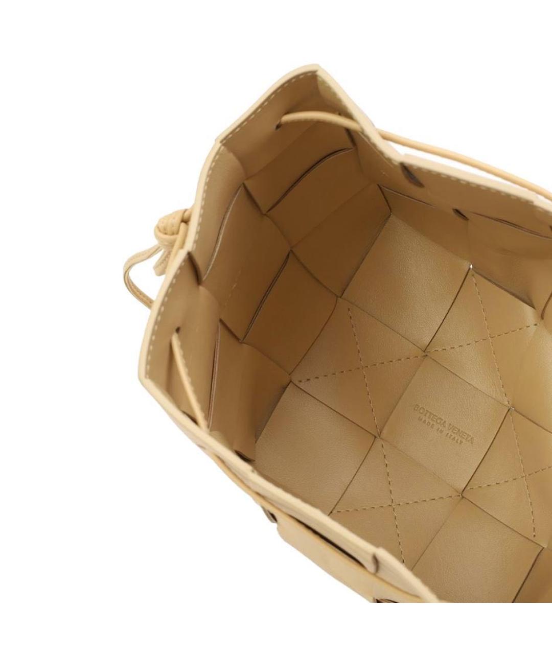 BOTTEGA VENETA Бежевая кожаная сумка на плечо, фото 5