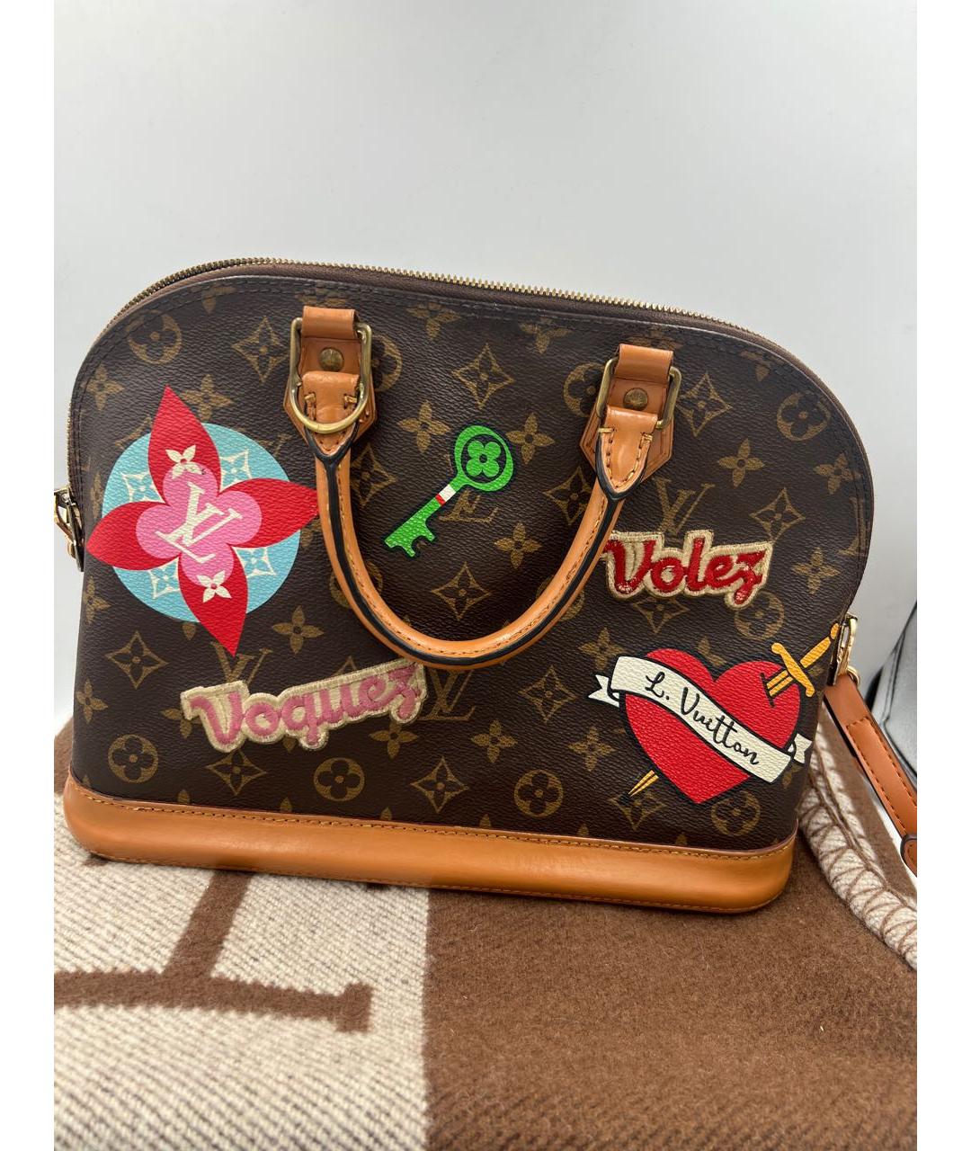 LOUIS VUITTON Коричневая сумка с короткими ручками, фото 2