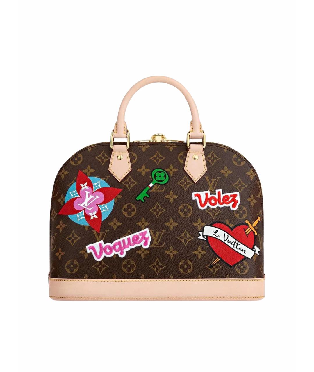 LOUIS VUITTON Коричневая сумка с короткими ручками, фото 1