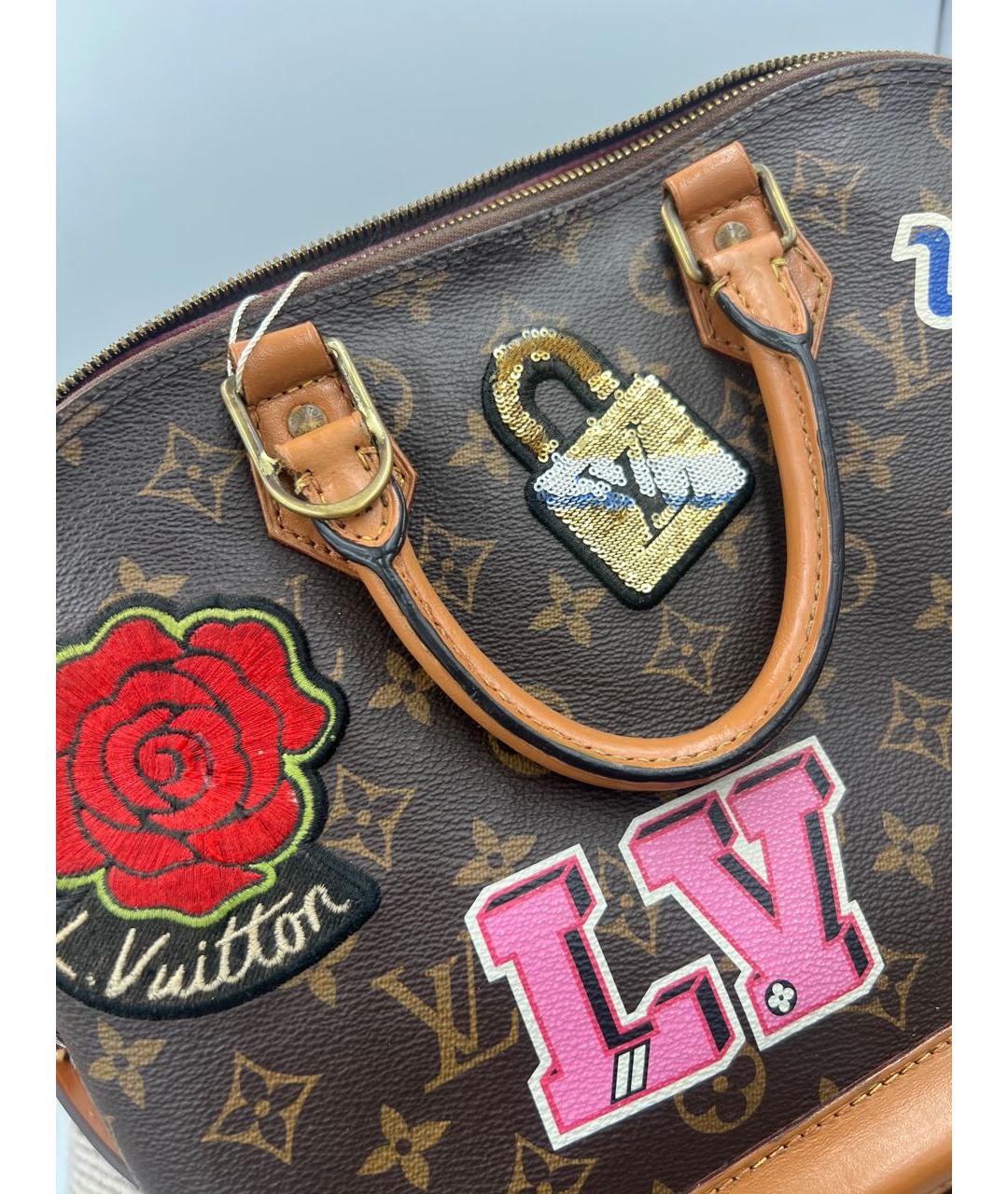 LOUIS VUITTON Коричневая сумка с короткими ручками, фото 5