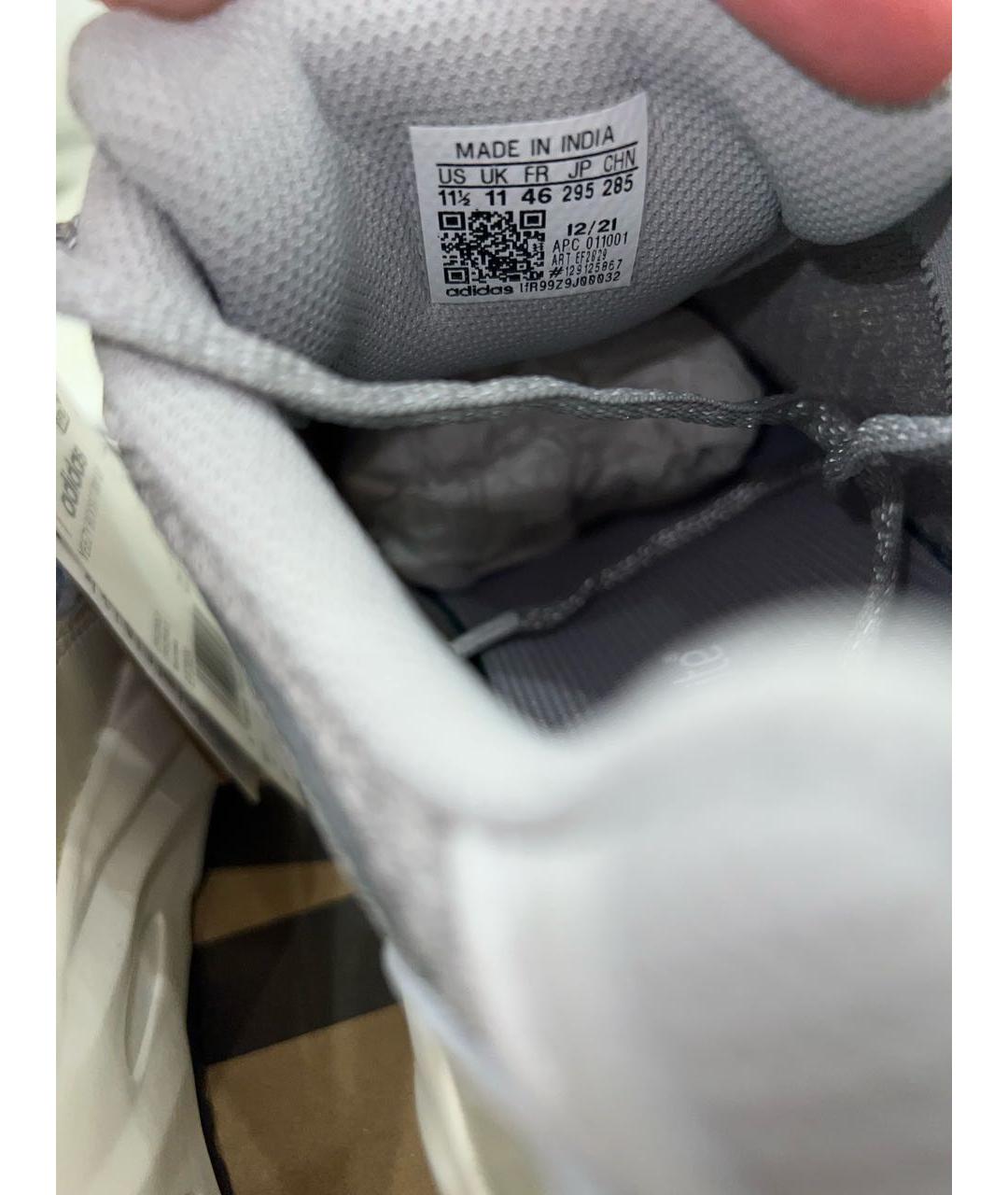 ADIDAS YEEZY Белые текстильные низкие кроссовки / кеды, фото 5
