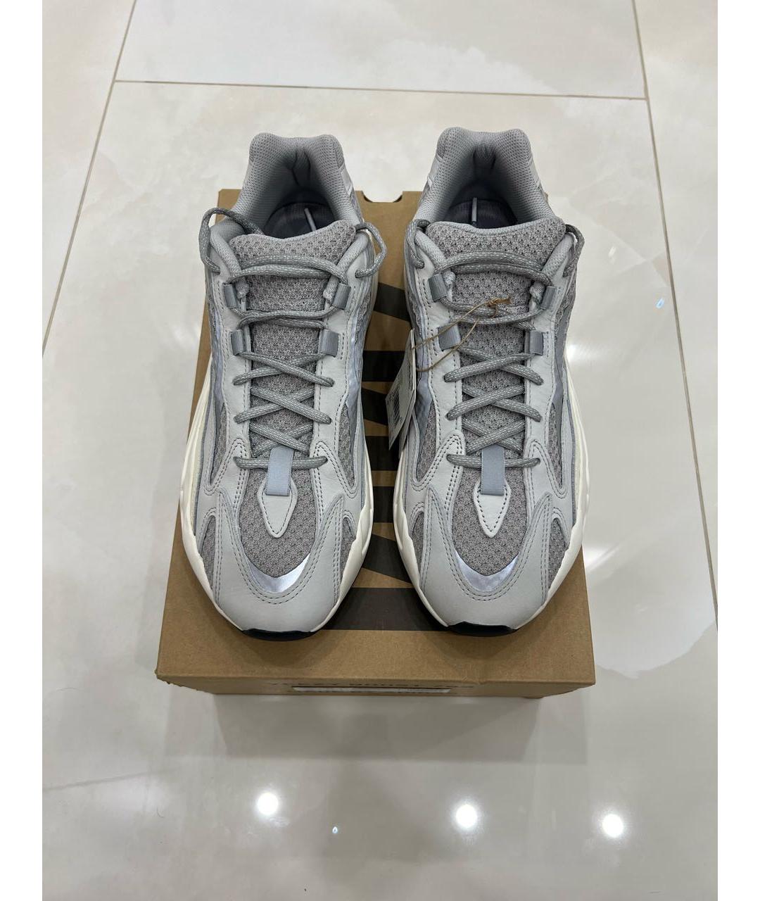 ADIDAS YEEZY Белые текстильные низкие кроссовки / кеды, фото 2