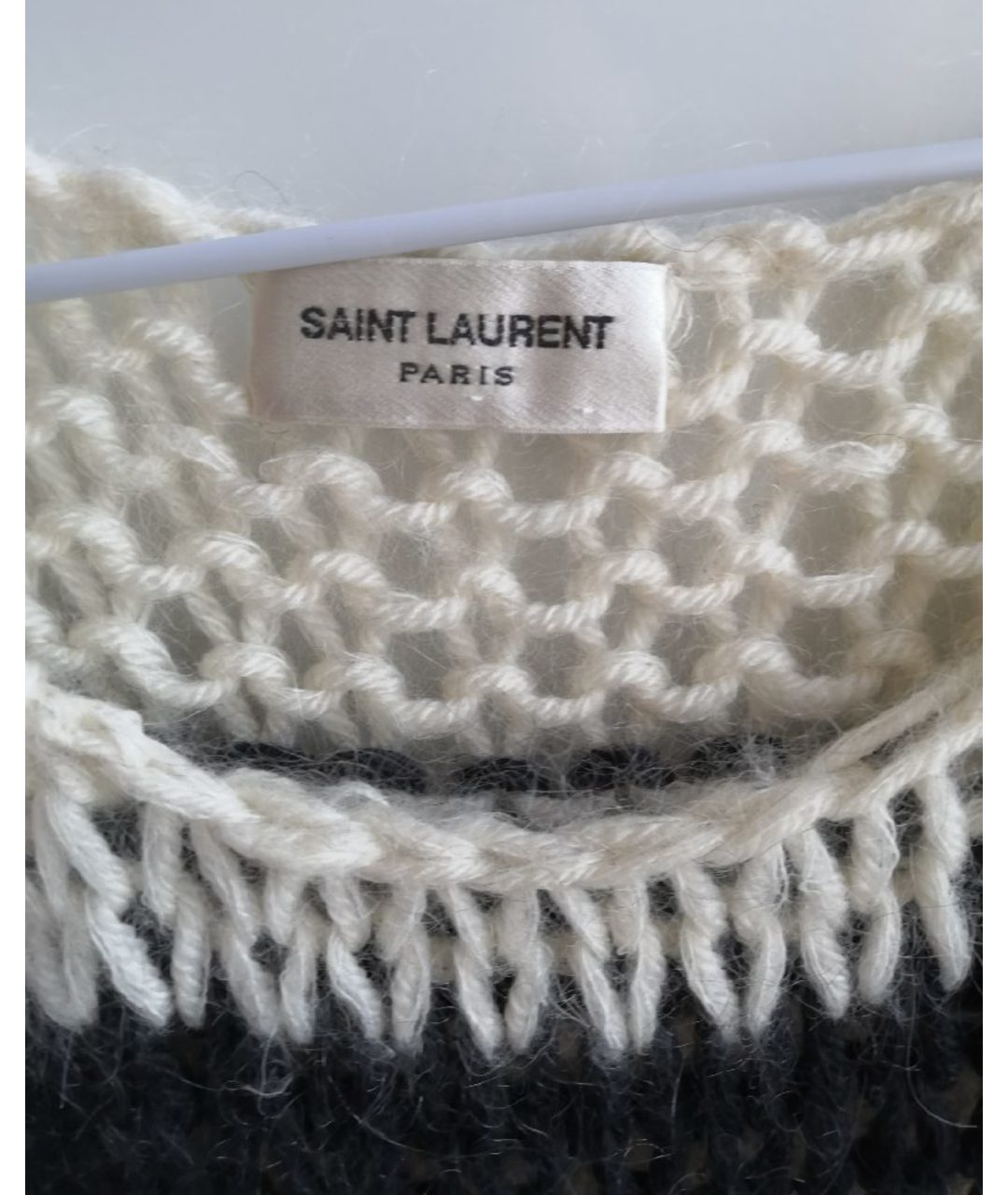 SAINT LAURENT Белый шерстяной джемпер / свитер, фото 3