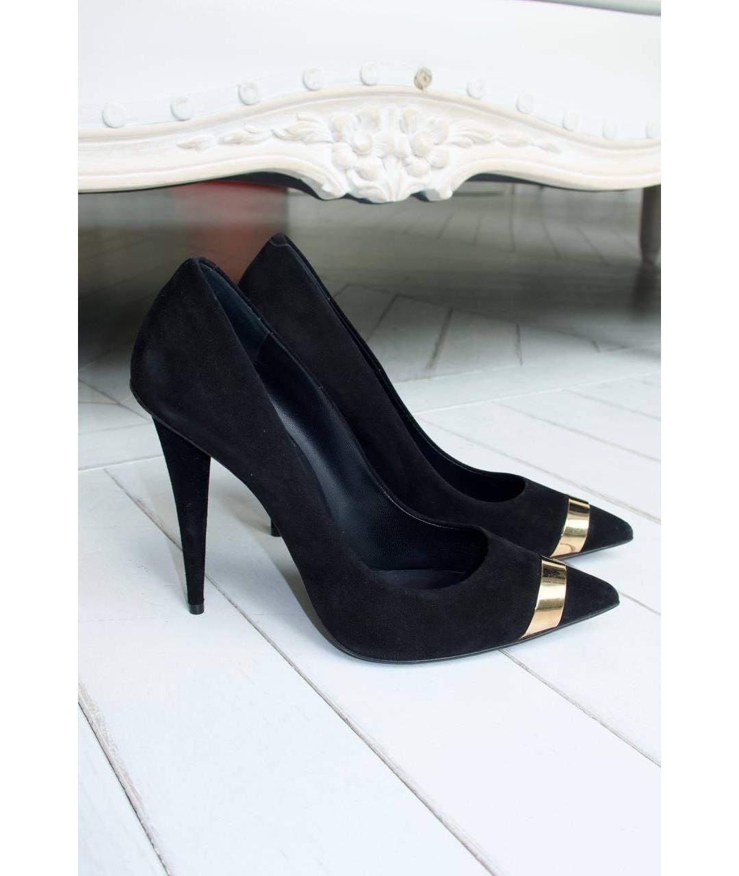 GIUSEPPE ZANOTTI DESIGN Черные замшевые туфли, фото 8