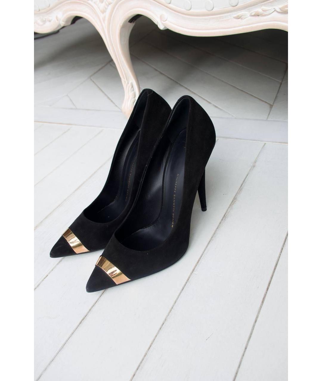 GIUSEPPE ZANOTTI DESIGN Черные замшевые туфли, фото 3