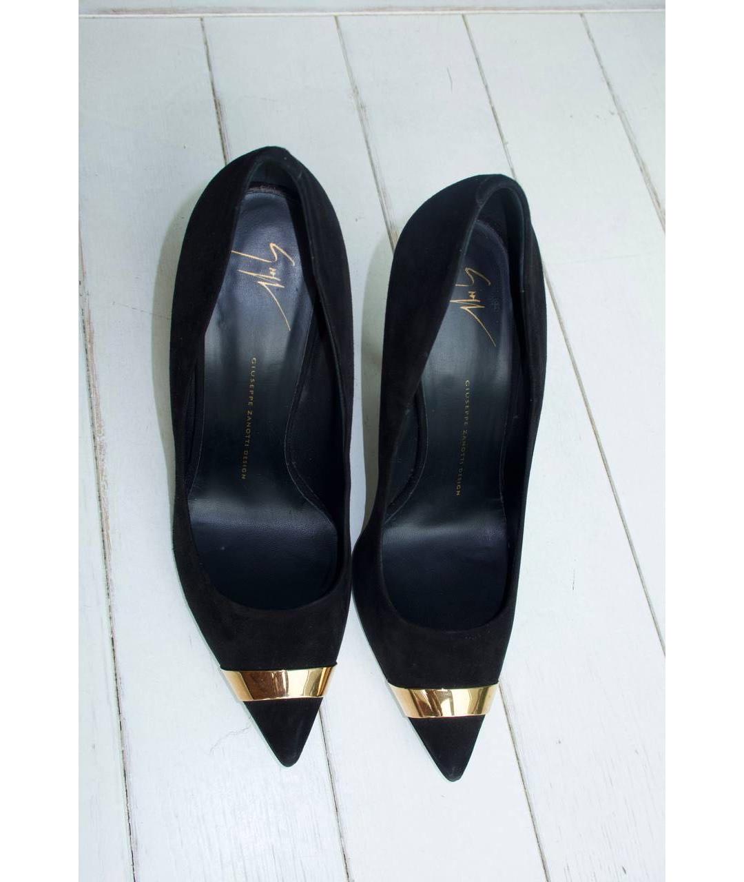 GIUSEPPE ZANOTTI DESIGN Черные замшевые туфли, фото 2
