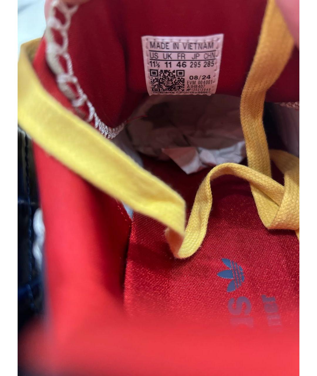 ADIDAS Желтые нубуковые низкие кроссовки / кеды, фото 5