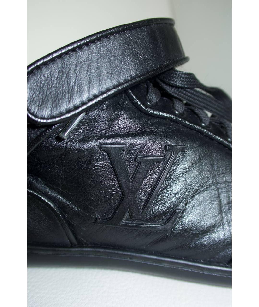 LOUIS VUITTON Черные кожаные кроссовки, фото 5