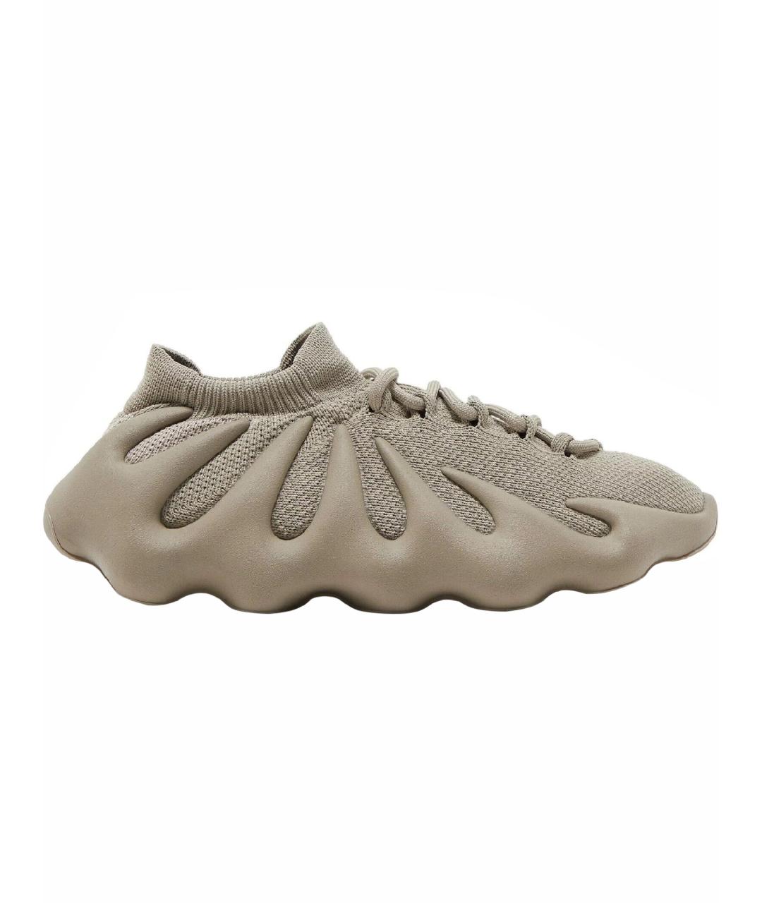 ADIDAS YEEZY Бежевые текстильные низкие кроссовки / кеды, фото 1